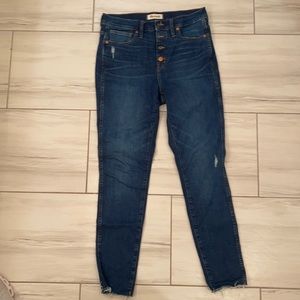 Madewell 10” high rise skinny size 29